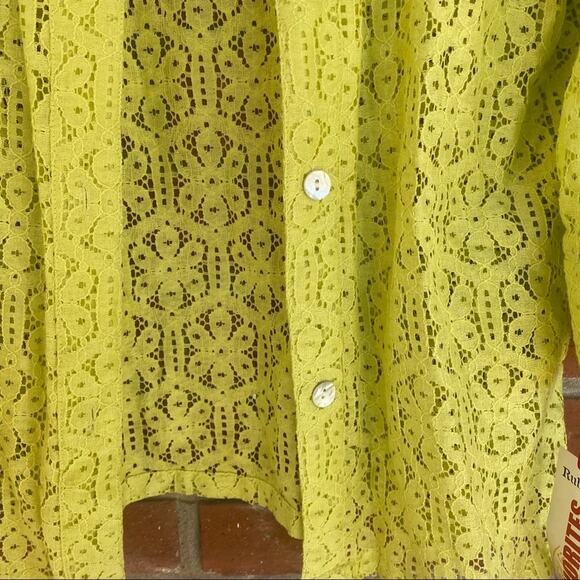 NWT button down lime green shirt - Picture 5 of 6